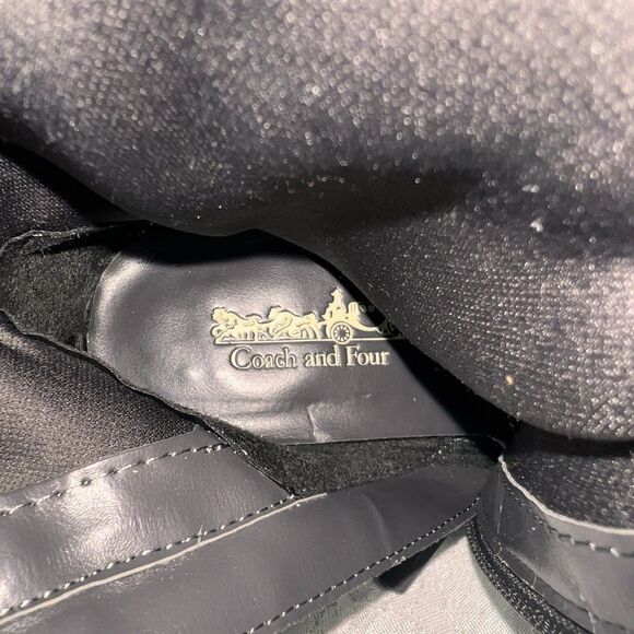 Coach & Four Womens GraySuede Mid-Calf Boots Size 6 With Hexagonal Buckle Detai - Picture 11 of 13